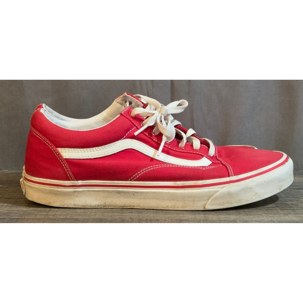 Vans Old Skool Lace Up Sneakers Shoes Mens Size 12 Red